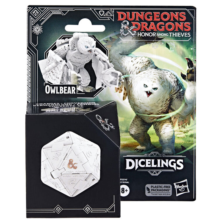 Dungeons & Dragons Honor Among Thieves DandD Dicelings White Owlbear Collectible DandD Dragon Toy Action Figures