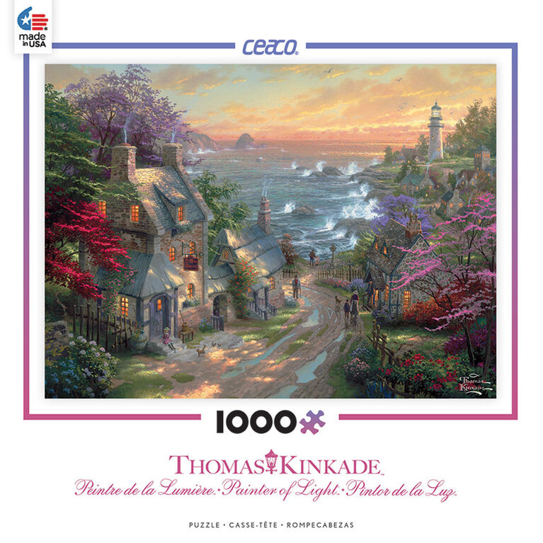 Thomas Kinkade 1000 Pieces Puzzle - Village Lighthouse