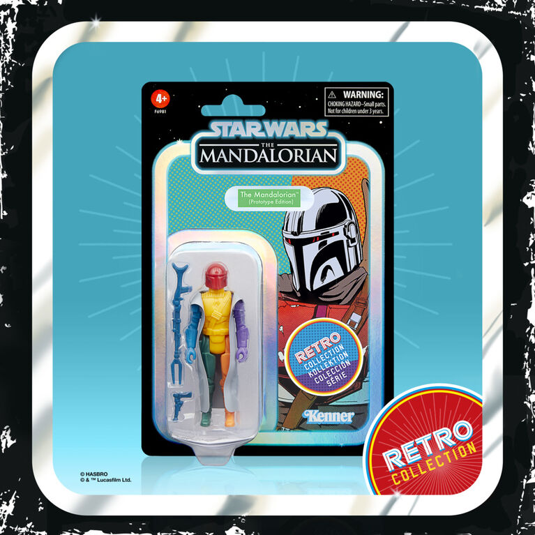 Star Wars Retro Collection The Mandalorian, figurine de collection de 9,5 cm The Mandalorian (Prototype Edition) - Notre exclusivité
