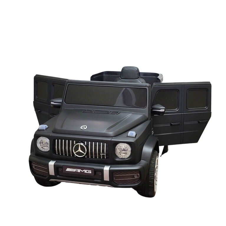 KidsVip 12V Kids and Toddlers Mercedes G63 Ride on car with Remote Control - Matte Black - English Edition