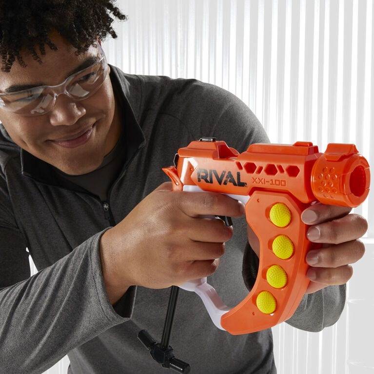 Nerf Rival Curve Shot, blaster Flex XXI-100, tirs rectilignes ou courbes