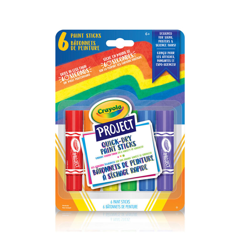 Crayola Project 6 Quick Dry Paint Sticks Toys R Us Canada