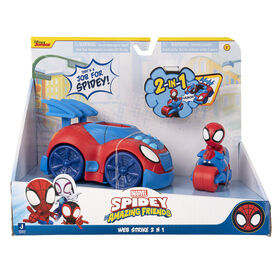 Spidey and Friends Feature Vehicle - Web Strike 2 n 1 Vehicle