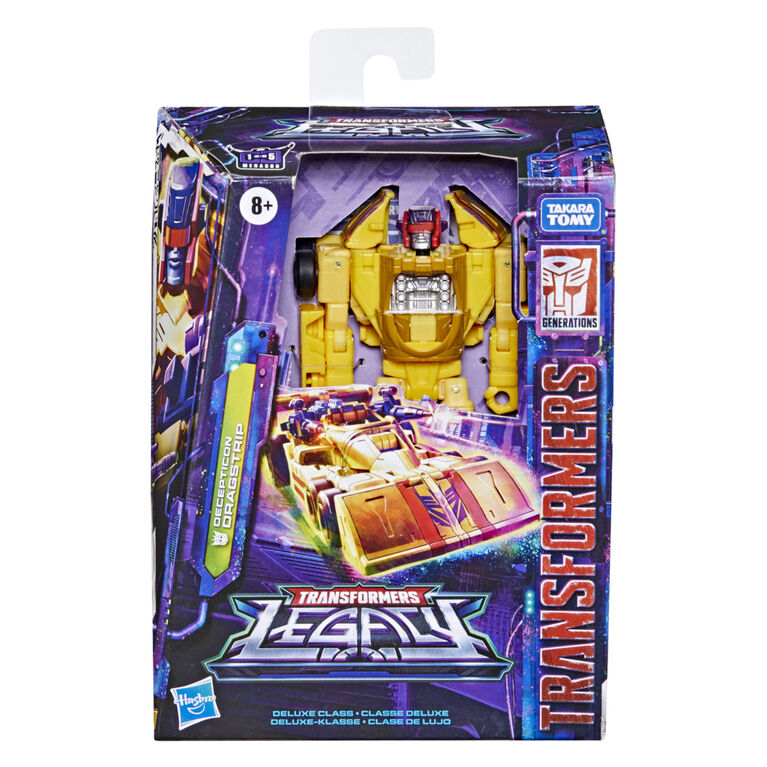 Transformers Generations Legacy, figurine Decepticon Dragstrip classe Delux