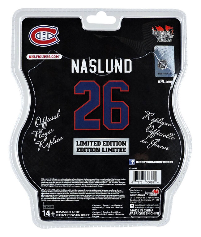 Mats Naslund des Canadiens de Montréal - LNH figurine légendaire de 6 pouces.