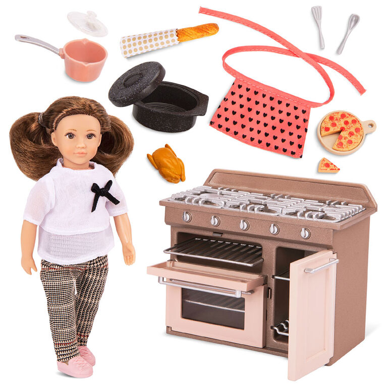 Lori, Cornelia's Kitchen Set, 6-inch Mini Doll and Cooking Accessories