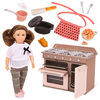 Lori, Cornelia's Kitchen Set, 6-inch Mini Doll and Cooking Accessories