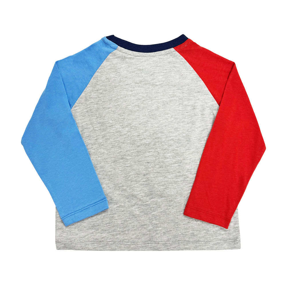 Marvel - Long Sleeve Raglan Top - Grey Heather & Red & Blue - Size 4T - Toys R Us Exclusive