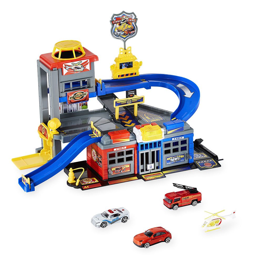 fast lane fire city playset walmart