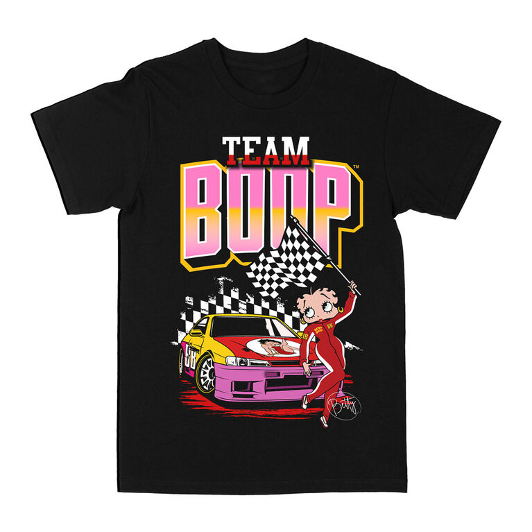 Betty Boop- Team Boop-Black Tshirt-X Large