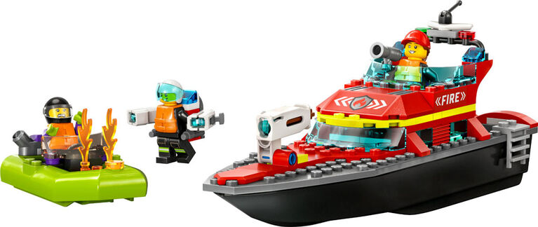 LEGO City Le bateau de secours de pompiers 60373; Ensemble de jeu de construction (144 pièces)