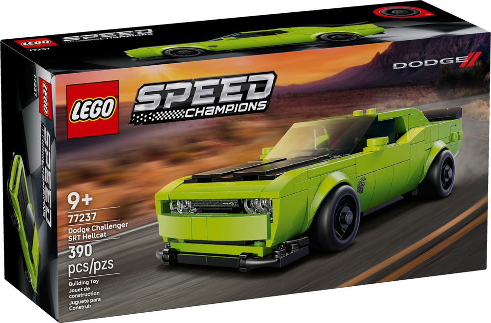 LEGO Speed Champions Dodge Challenger SRT Hellcat Sports Car Toy - Kids Toy for Girls & Boys - 77237