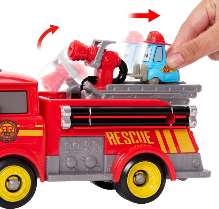 Disney and Pixar Cars Radiator Springs Race & Rescue Fire Fighting Red & Guido & Accessories