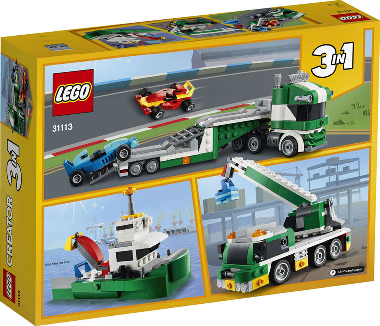 LEGO Creator Le transporteur de voitures de course 31113 (328 pièces)