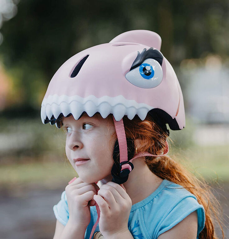 Animiles 3-D kids helmet Pink Shark one size fits ages 3-8 - English Edition