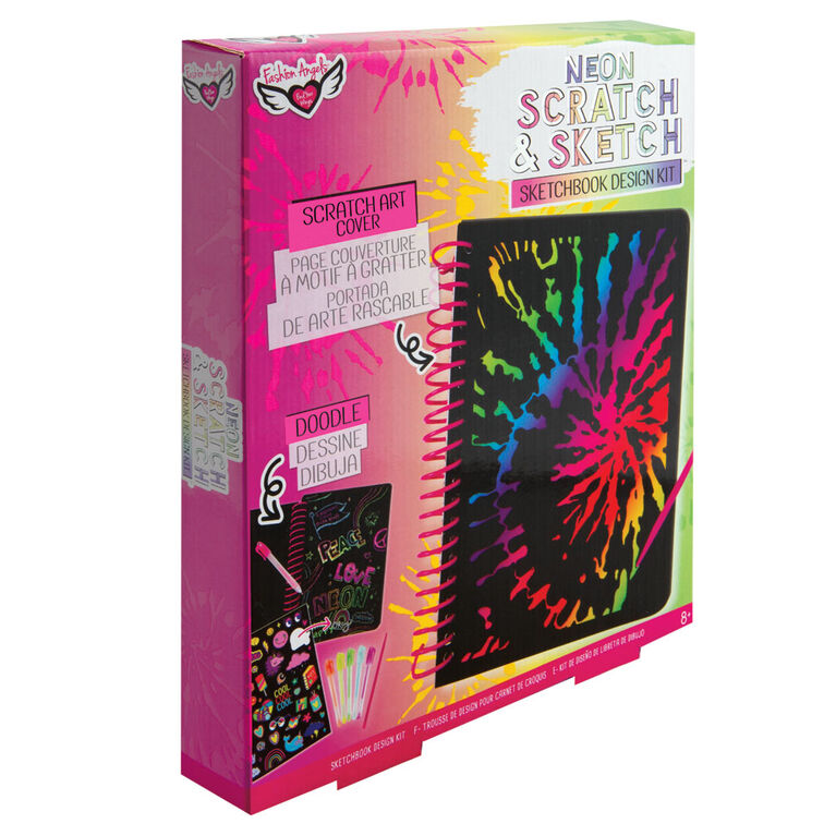NEON Scratch & Sketch Sketchbook Design Kit Toys R Us Canada