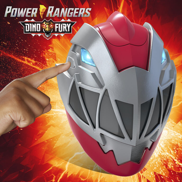 Power Rangers, Dino Fury, Masque électronique Ranger rouge, article de déguisement