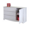 Savannah Commode 3 tiroirs avec porte- Blanc solide