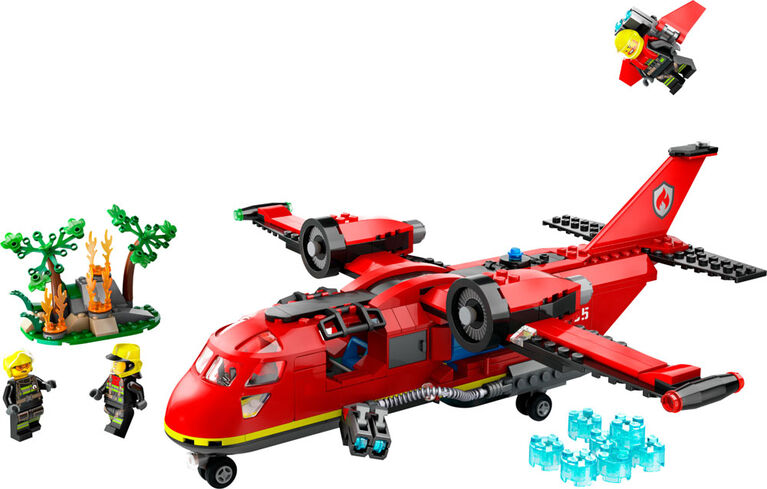 LEGO City Fire Rescue Plane Toy for Kids Set 60413