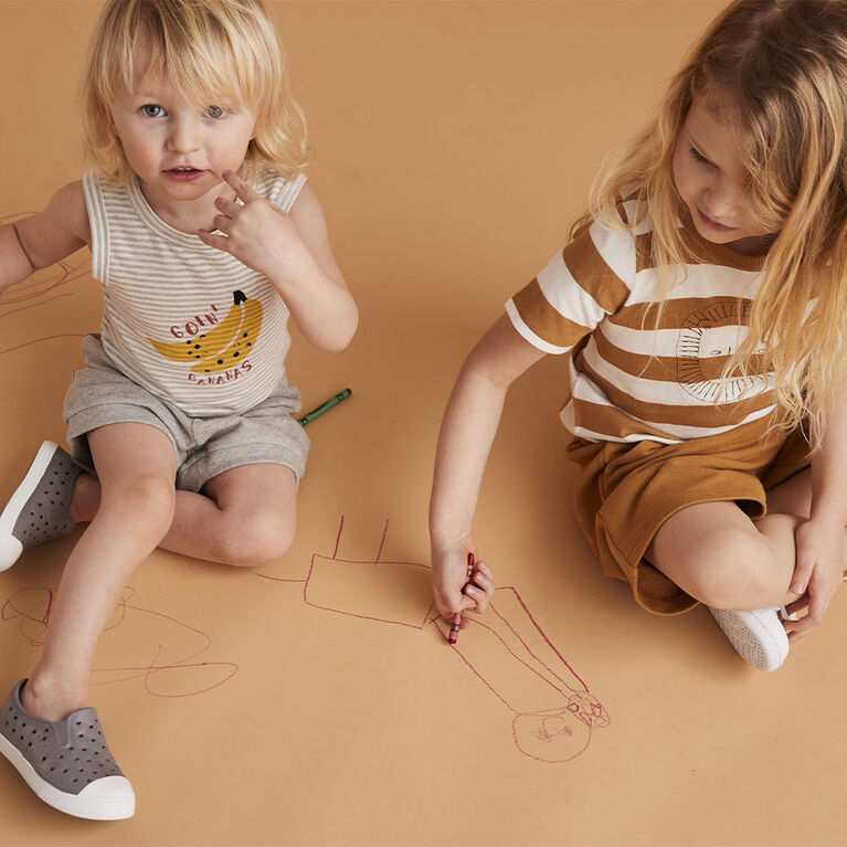 t-shirt imprimé à manches courtes crème RISE Little Earthling