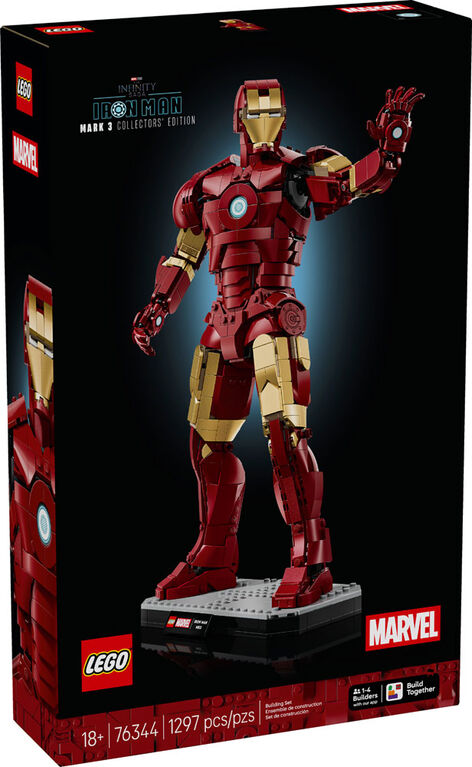 LEGO Marvel Iron Man Mark 3 Collectors' Edition Building Set for Adults, Ages 18+ - 76344