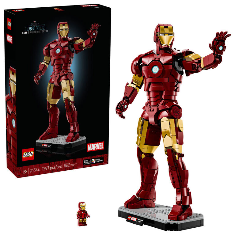 LEGO Marvel Iron Man Mark 3 Collectors' Edition Building Set for Adults, Ages 18+ - 76344