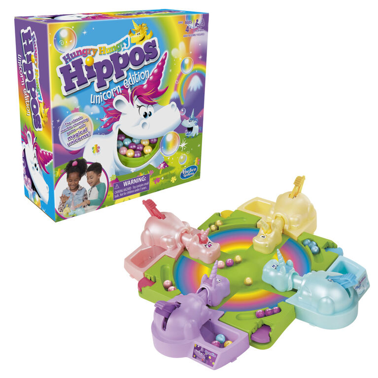 Hungry Hungry Hippos Unicorn Edition Board Game