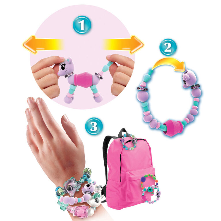 Twisty Petz - 3-Pack - Butterscotch Unicorn, Berry Tales Cheetah and Surprise Collectible Bracelet Set for Kids