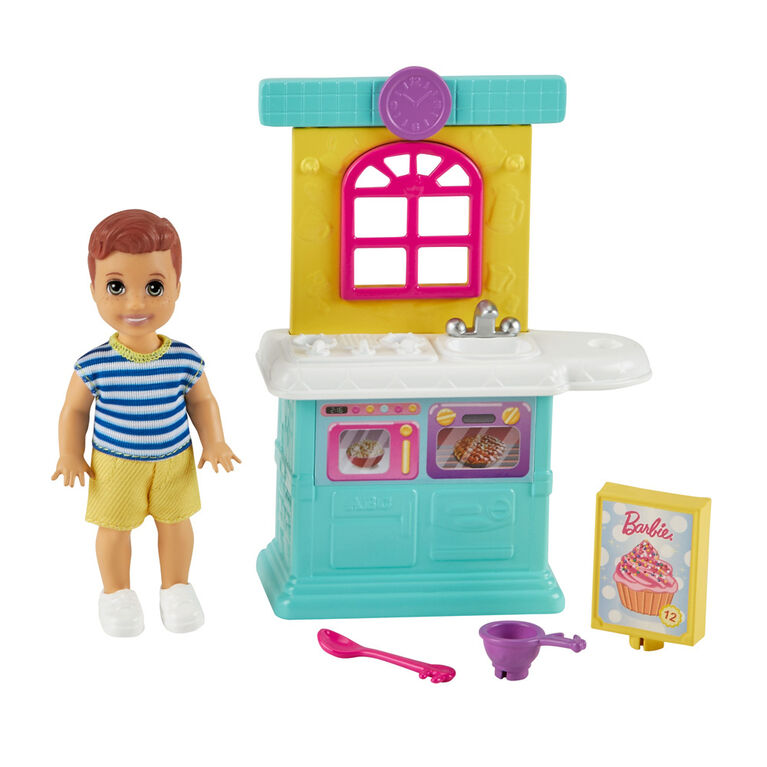 Barbie Skipper Babysitters Inc. Petite poup&eacute;e et cuisine pour tout-petit avec bo&icirc;te &agrave; dessert, bol et cuill&egrave;re