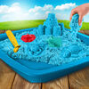 Kinetic Sand, coffret Bac à sable avec 454 g (1 lb) de sable Kinetic Sand bleu