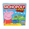 Monopoly Junior : édition Peppa Pig, jeu de plateau pour 2 à 4 joueurs, jeu d'intérieur