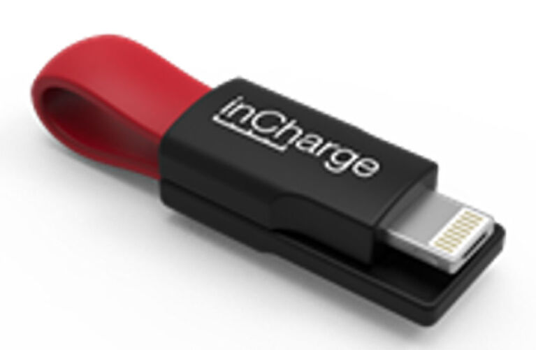 Câble universel pour porte-clés inCharge - Lightning 2 en 1 et micro USB - Rouge