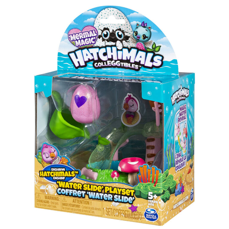 Hatchimals CollEGGtibles, Water Slide Playset with Exclusive Mermal Magic Hatchimals