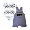 Warner's Batman 2-Piece Shortall Set - Grey, 9 Months