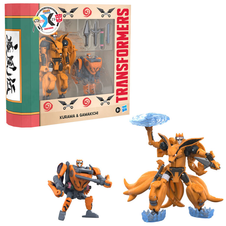 Transformers Collaborative NARUTO SHIPPUDEN x Transformers Toys Kurama and Gamakichi Action Figures