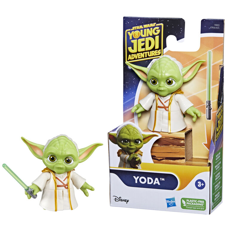 Star Wars Young Jedi Adventures Yoda Action Figure, Star Wars Toys, Preschool Toys (3 Inch)