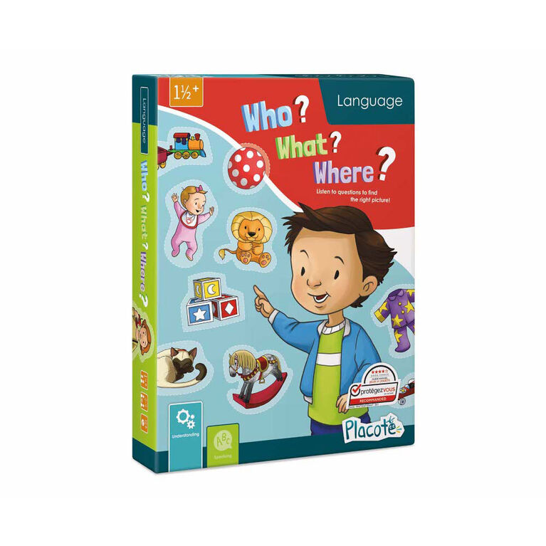 Placote - Who? What? Where? - educational game - English Edition