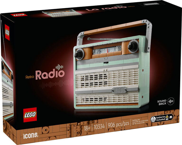 LEGO Icons Retro Radio Building Set for Adults - Home Decor for Bedroom and Living Room - 10334