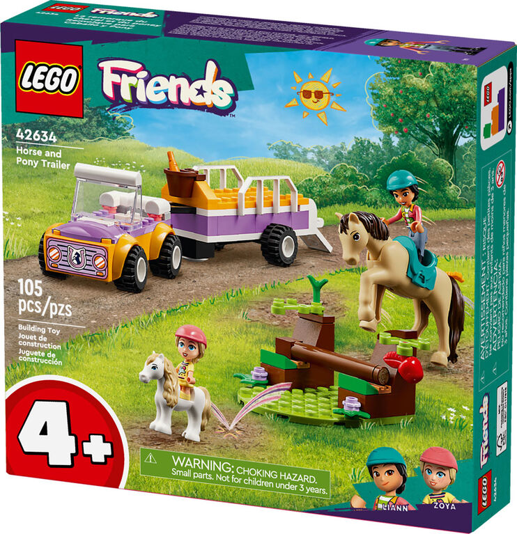 Jouet LEGO Friends La remorque du cheval et du poney 42634