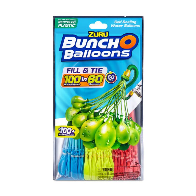 Bunch O Balloons 100 Rapid-Filling Self-Sealing Water Balloons (3 Pack) by ZURU