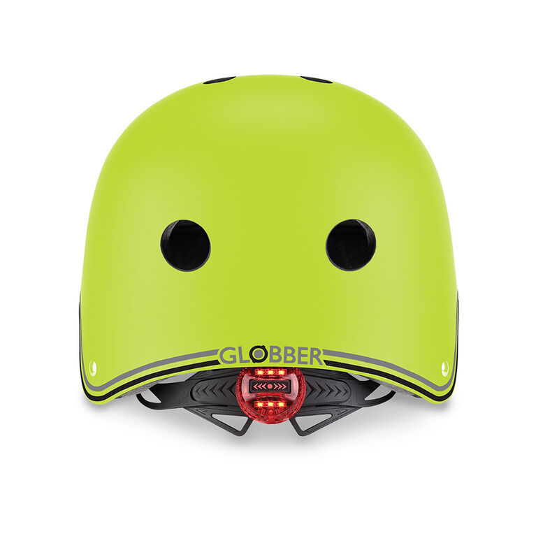 Globber Helmet with Light - Lime Green