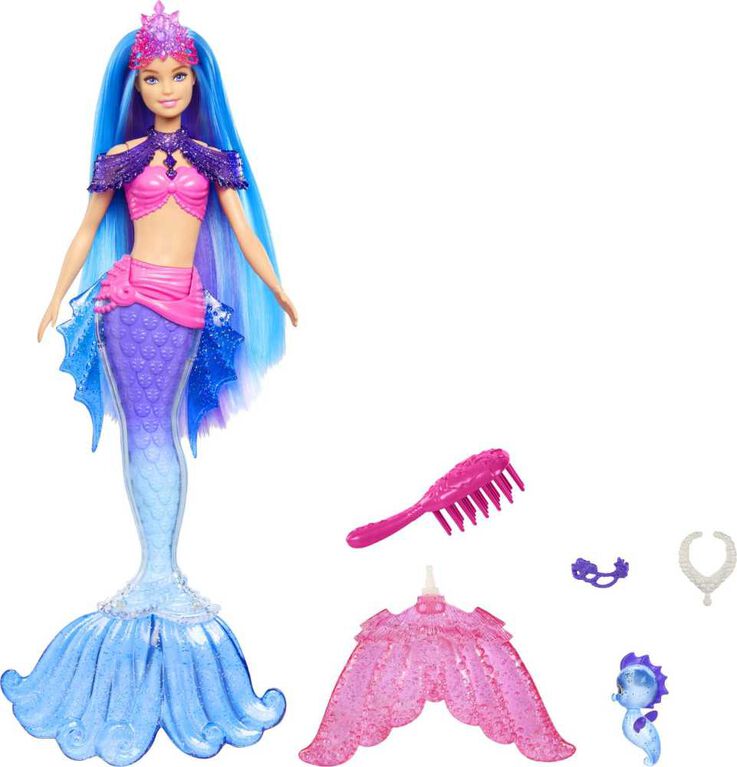 Barbie - Mermaid Power - Poupée Barbie "Malibu" Roberts Sirène, animal