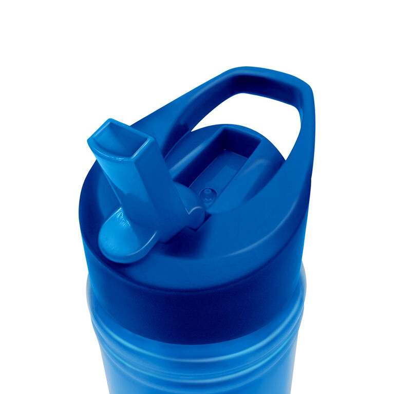 NHL Toronto Maple Leafs 16 ounce blue kids water bottle with handle and straw lid