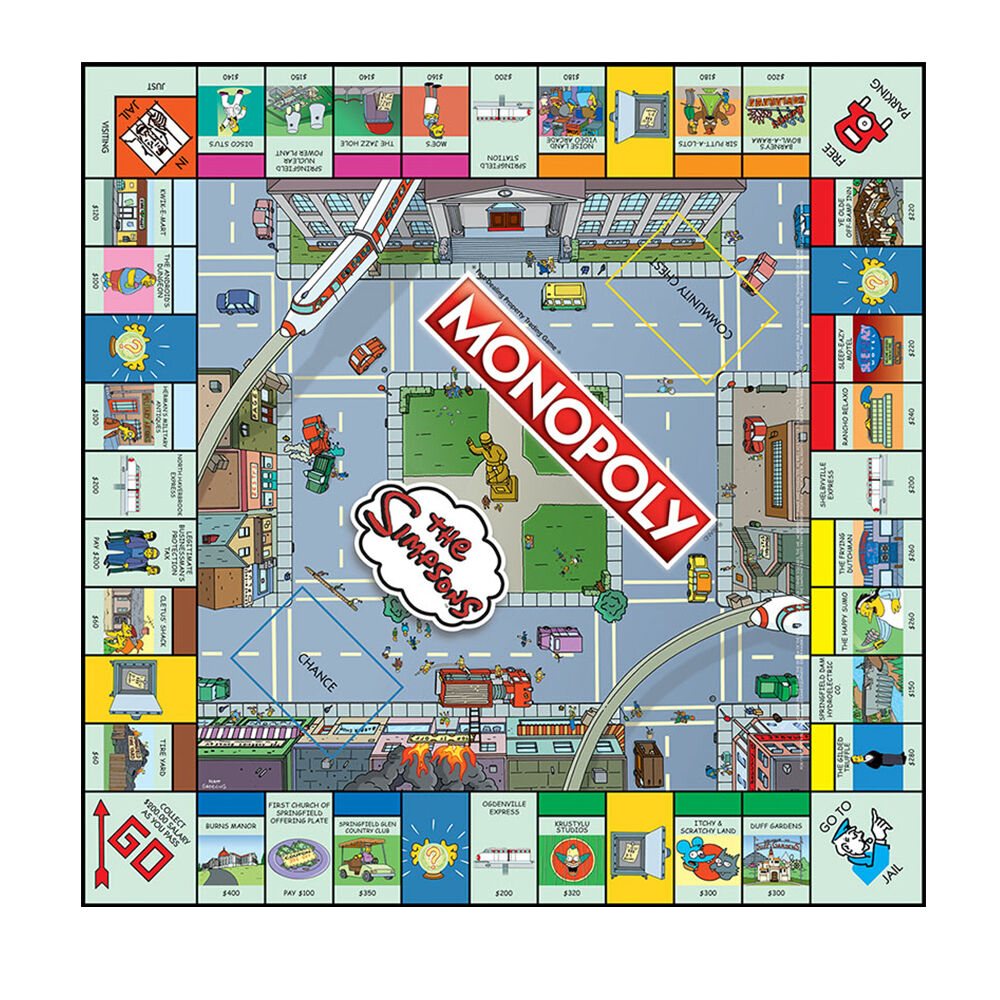 Monopoly propriété cartes Simpsons individuel Unique de rechange 2007-Veuillez Choisir: 