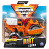 Monster Jam, Monster truck Rolland Dirt Squad Steamroller officiel avec pièces mobiles, véhicule en métal moulé à l'échelle 1:64