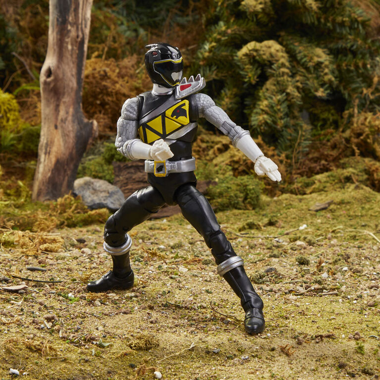 Power Rangers Lightning Collection, figurine premium de collection Dino Charge Ranger noir - Notre exclusivité