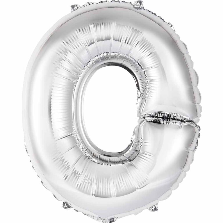 Ballons en forme de lettre en argent 14 " - O