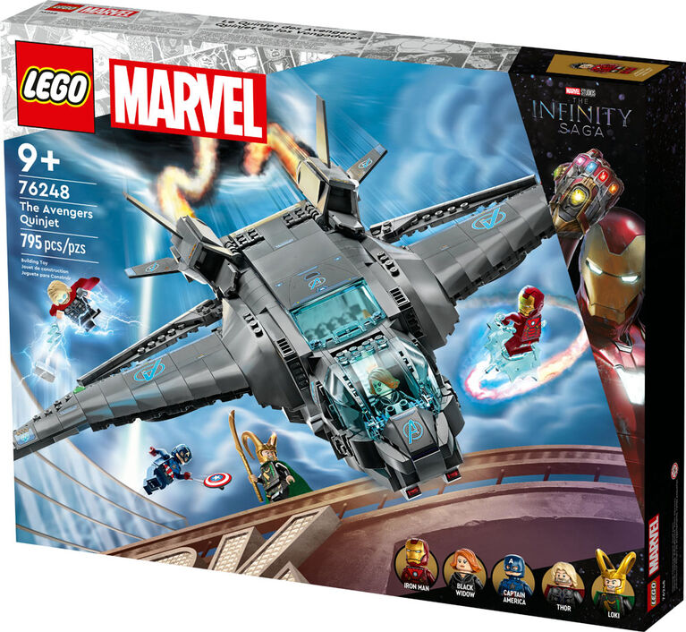 LEGO Marvel The Avengers Quinjet 76248 Building Toy Set (795 Pieces)