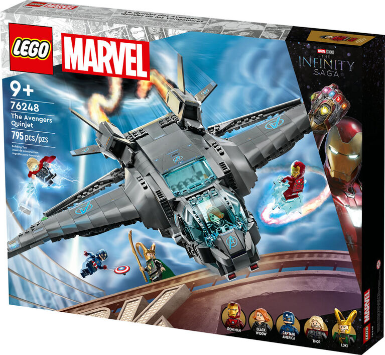 LEGO Marvel Le Quinjet des Avengers 76248 Ensemble de jeu de construction (795 pièces)