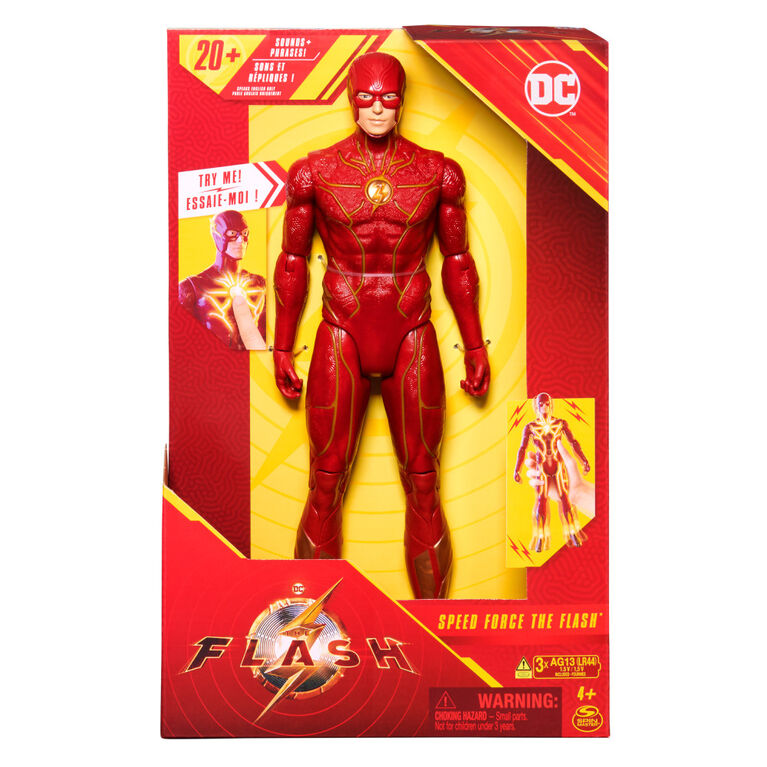 DC Comics, Figurine articulée Speed Force The Flash de 30,5 cm, lumières et plus de 20 effets sonores, objets à collectionner du film Flash